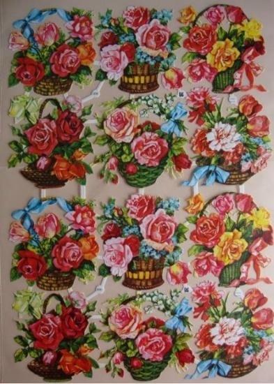 3081 EAS Dubbel vel Rozenmanden Poezieplaatjes, Verzenden