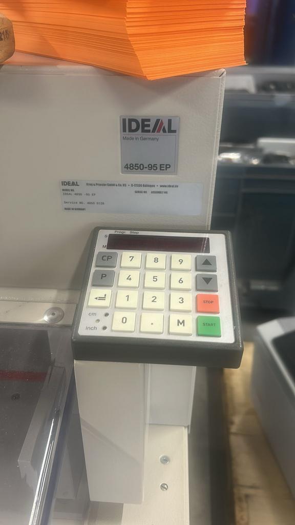 Snijmachine IDEAL 4850-95 EP, Ophalen