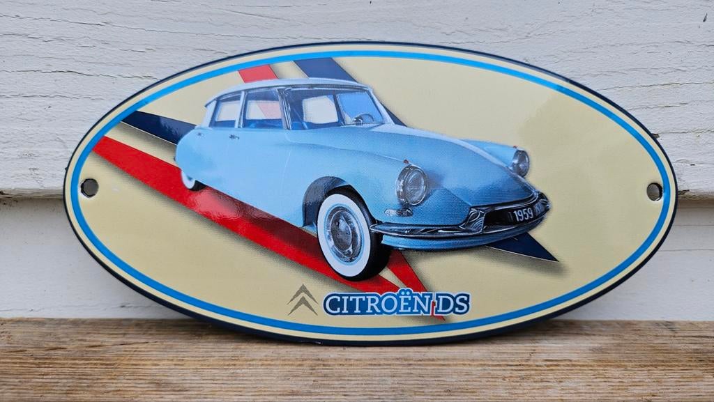 Emaille Reclamebordje Citroën DS, Ophalen of Verzenden, Zo goed als nieuw, Reclamebord