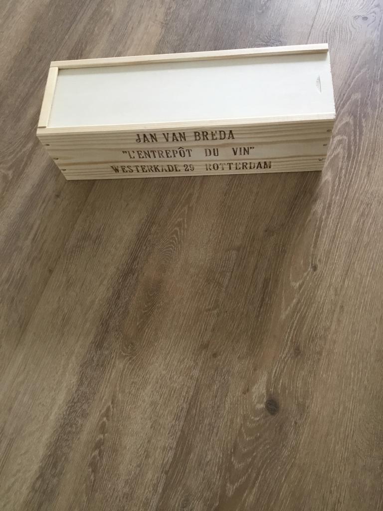 Wijnkist met opdruk voor 1 fles wijn, Ophalen of Verzenden, Zo goed als nieuw, 50 tot 100 cm, Minder dan 50 cm