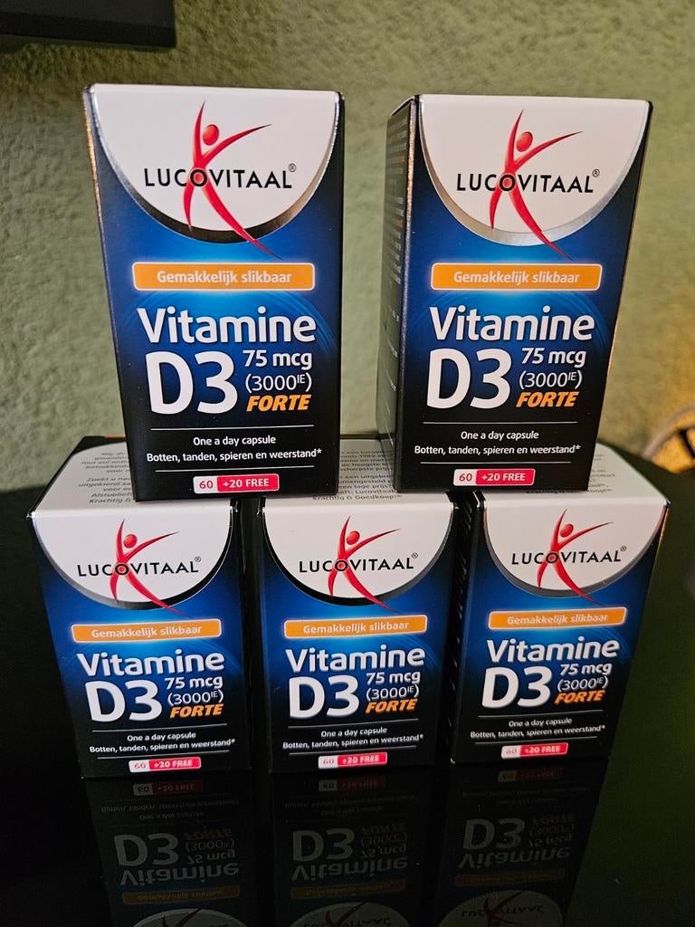 5 keer Lucovitaal Vitamine D3 75 mcg, Ophalen of Verzenden