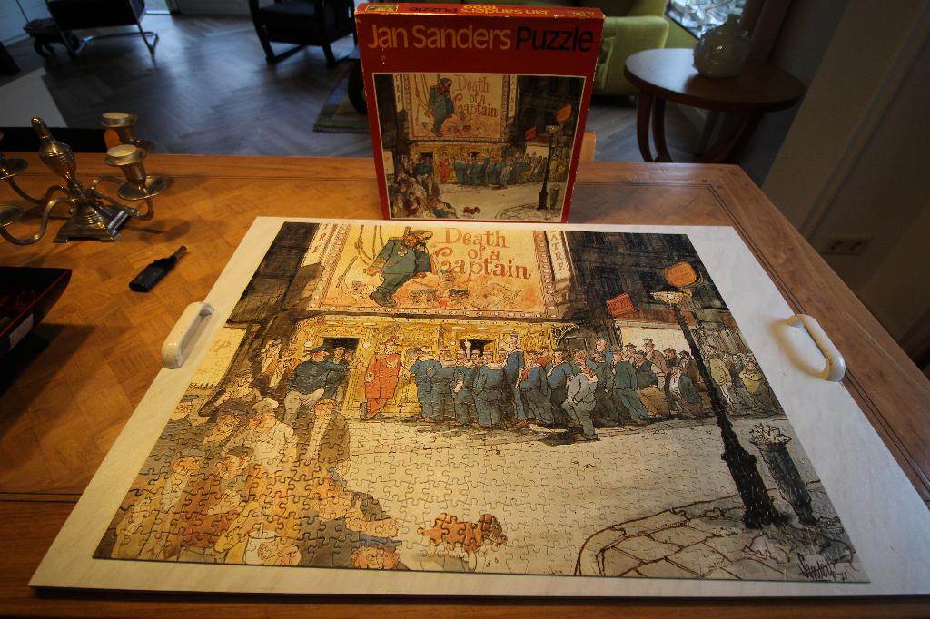 Heel grappige puzzel 1000 stukjes 100% compleet Jan Sanders, Hobby en Vrije tijd, Denksport en Puzzels, Zo goed als nieuw, Legpuzzel