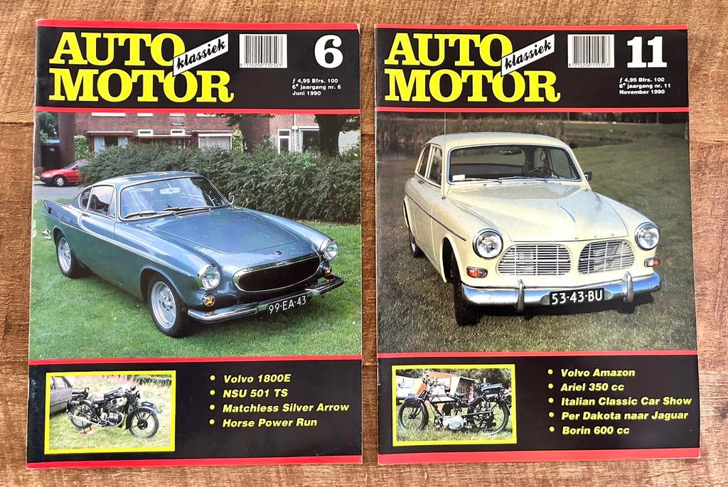 Auto motor klassiek 1990, Volvo Amazon en 1800E, Ophalen of Verzenden, Gelezen, Volvo