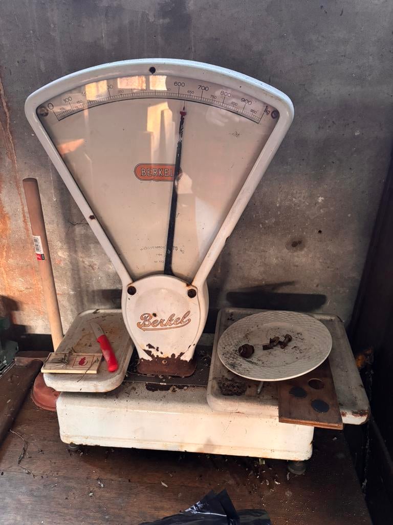 Vintage weegschaal Berkel, Ophalen, Zo goed als nieuw, 500 gram of grover, Minder dan 10 kg