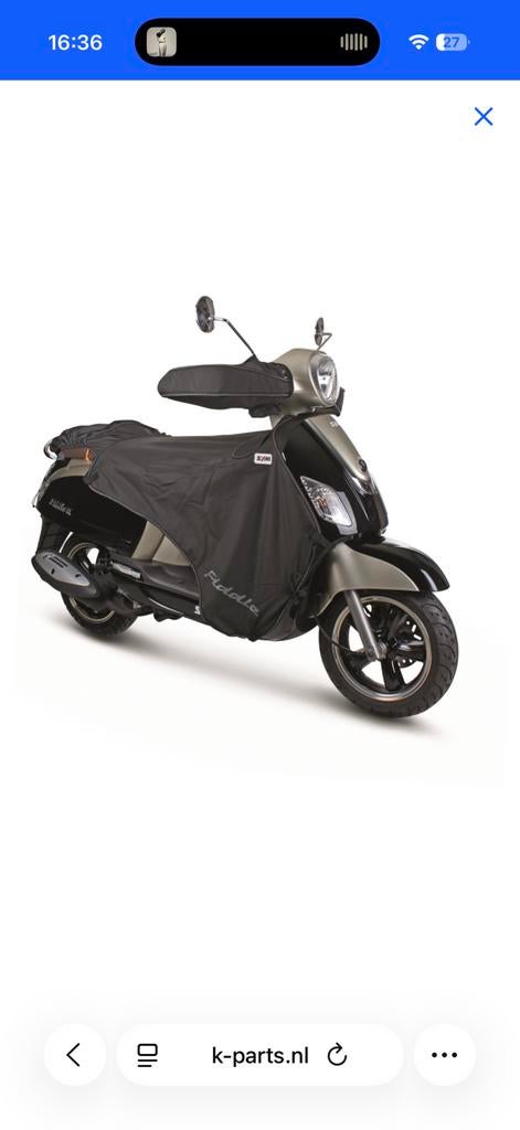 Beenkleed met handwarmers Fiddle 2 scooter, Fietsen en Brommers, Brommeronderdelen | Scooters, Ophalen of Verzenden, Zo goed als nieuw