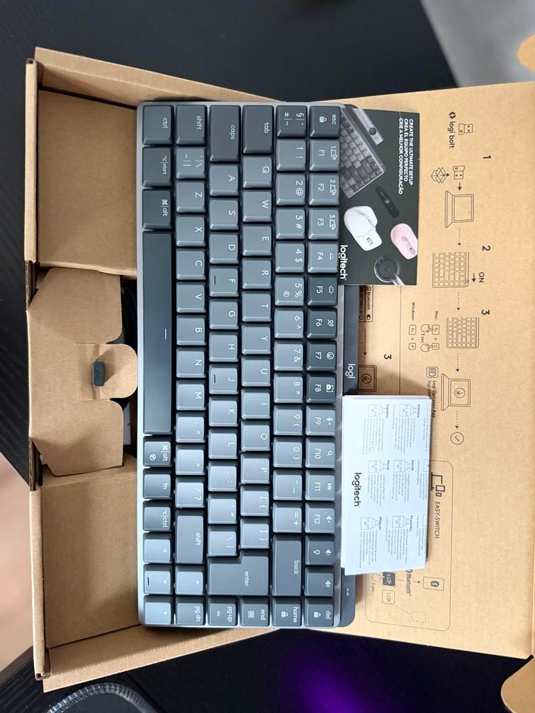 Logitech MX Mechanical Mini voor Mac Space Grey Toetsenbord, Computers en Software, Toetsenborden, Nieuw, Qwerty, Draadloos, Ophalen of Verzenden