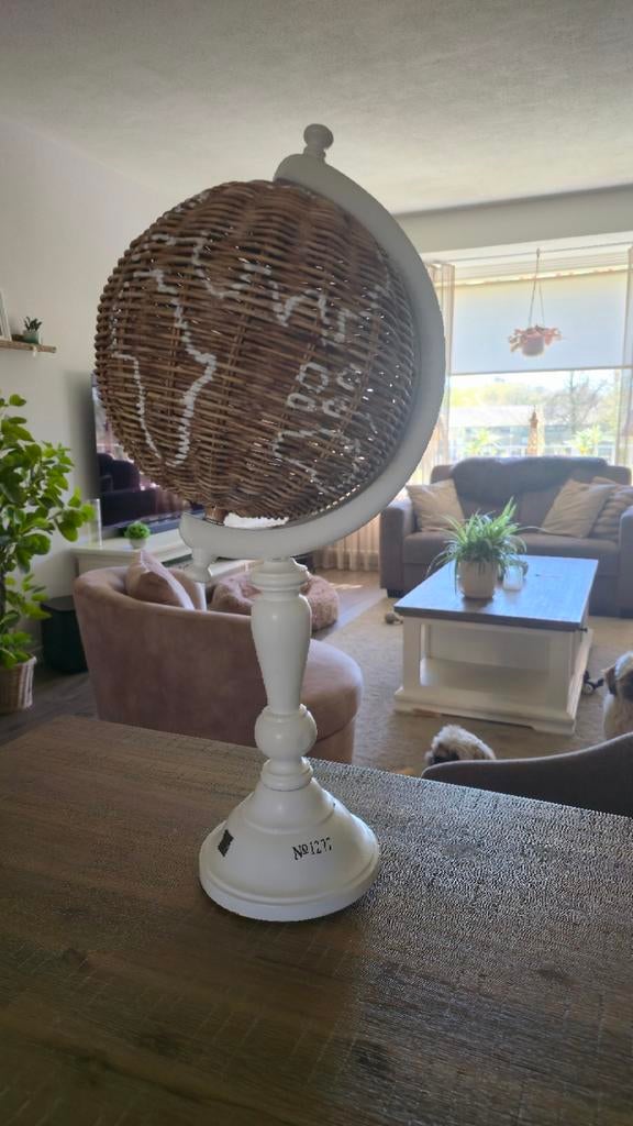 Riviera Maison Wereldbol - Decoratieve Rotan Globe, Ophalen of Verzenden