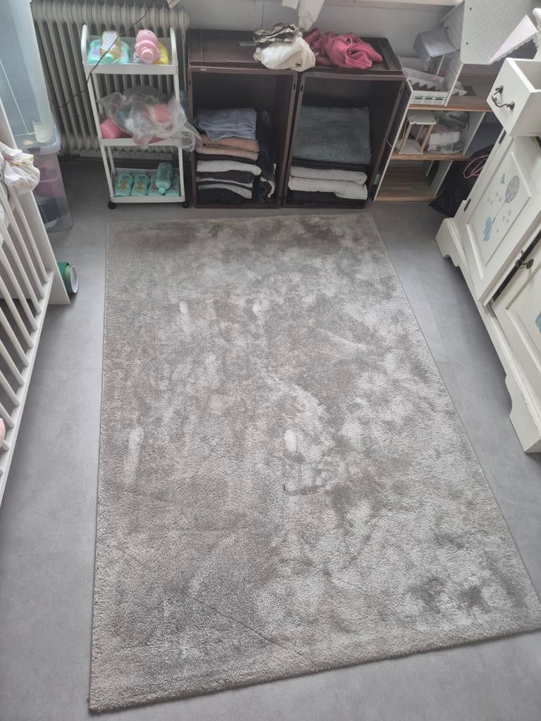 Volero vloerkleed grijs laagpolig, Huis en Inrichting, 200 cm of meer, Ophalen of Verzenden, Zo goed als nieuw, Grijs