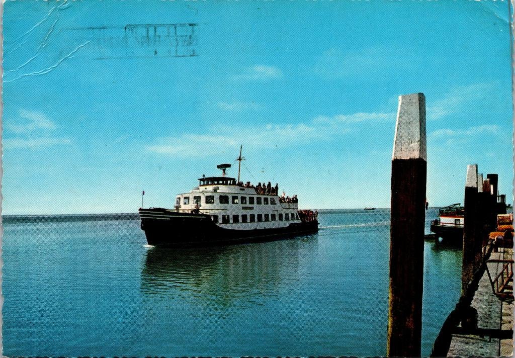 Ameland - Een der overzetboten, Verzenden, 1960 tot 1980, Gelopen, Waddeneilanden