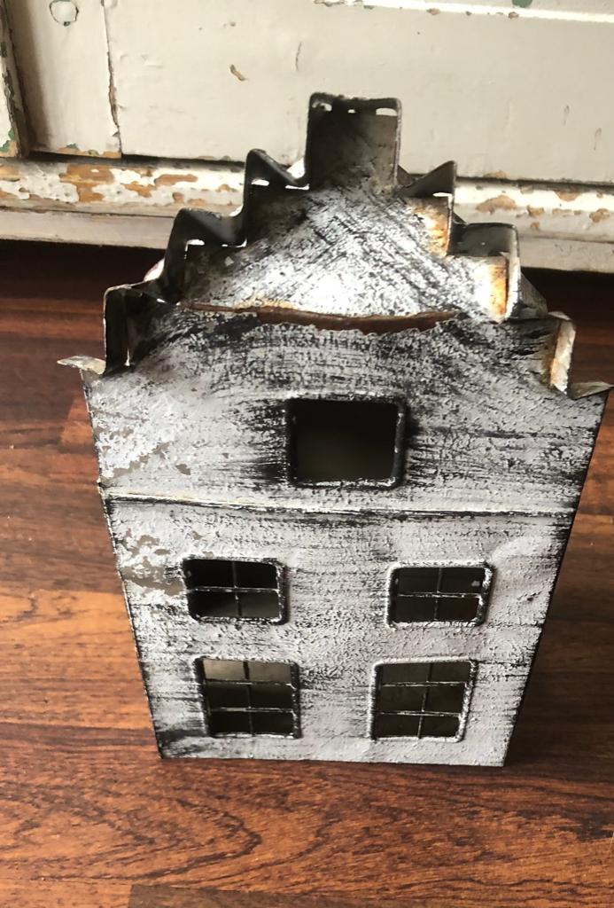 Waxinelichthouder huisje, Huis en Inrichting, Woonaccessoires | Kandelaars en Kaarsen, Ophalen of Verzenden, Gebruikt, Overige materialen