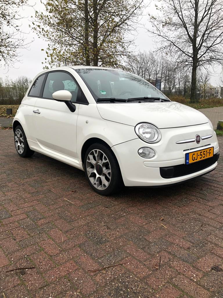 Fiat 500 0.9 Twinair C 2015 Wit. Airco. Inruil bespreekbaar., Auto's, Voorwielaandrijving, Leder en Stof, Origineel Nederlands