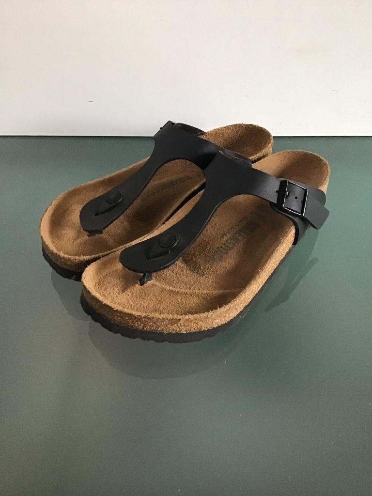 Birkenstock Gizeh 38 | zwart | Gratis verzenden, Slippers, Verzenden, Zwart, Zo goed als nieuw