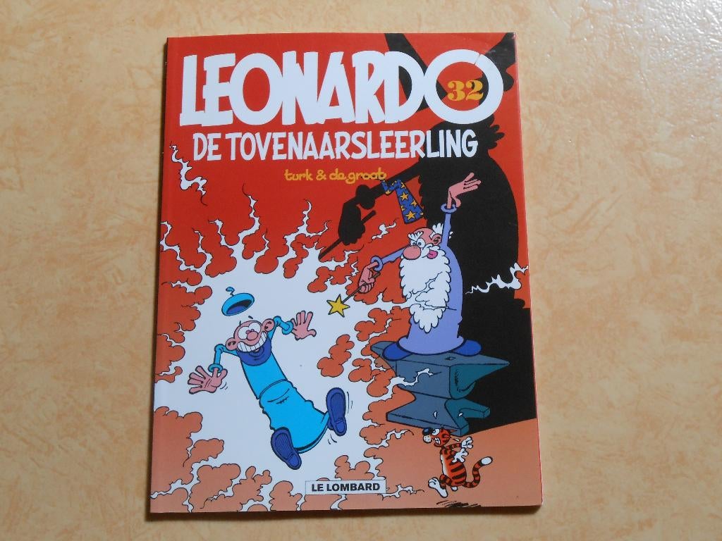 Leonardo 32 De tovenaarsleerling 2002 1 ste druk., Eén stripboek, Ophalen of Verzenden, Zo goed als nieuw, De groot & turk