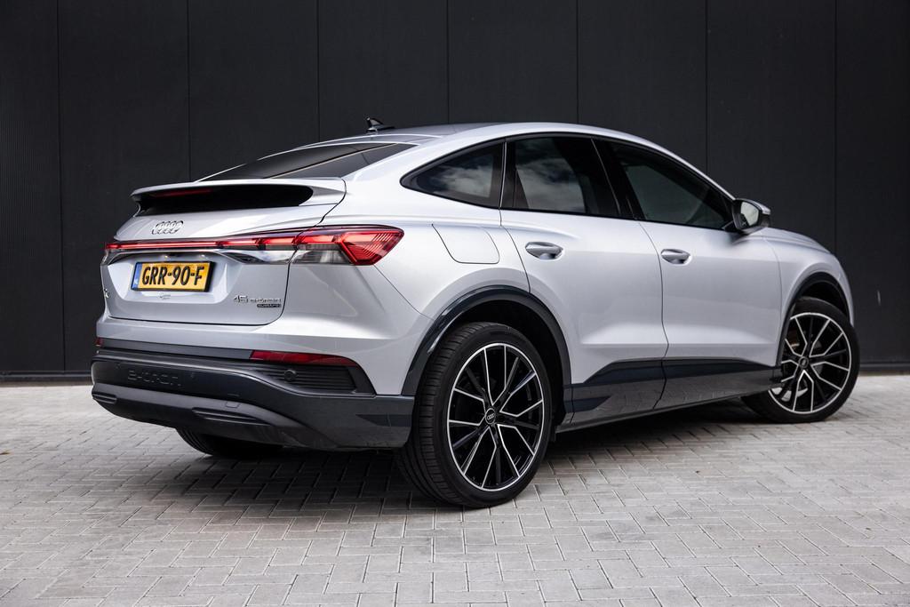 Audi Q4 Sportback e-tron 45 quattro Advanced edition 82 kWh, Auto's, Automaat, Stof, Gebruikt, Zwart