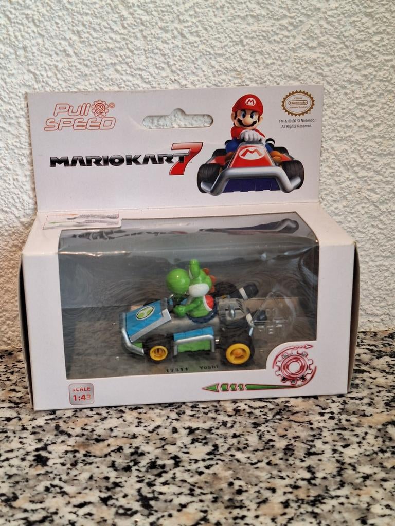 pull back auto Yoshi - Mario Kart serie 1:43 NIEUW, Ophalen of Verzenden, Nieuw