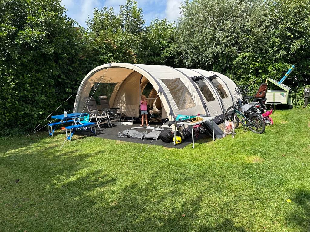Obelink Miami Easy Air tunneltent + bagagewagen, Caravans en Kamperen, Tenten, Ophalen, Gebruikt, Tot en met 6