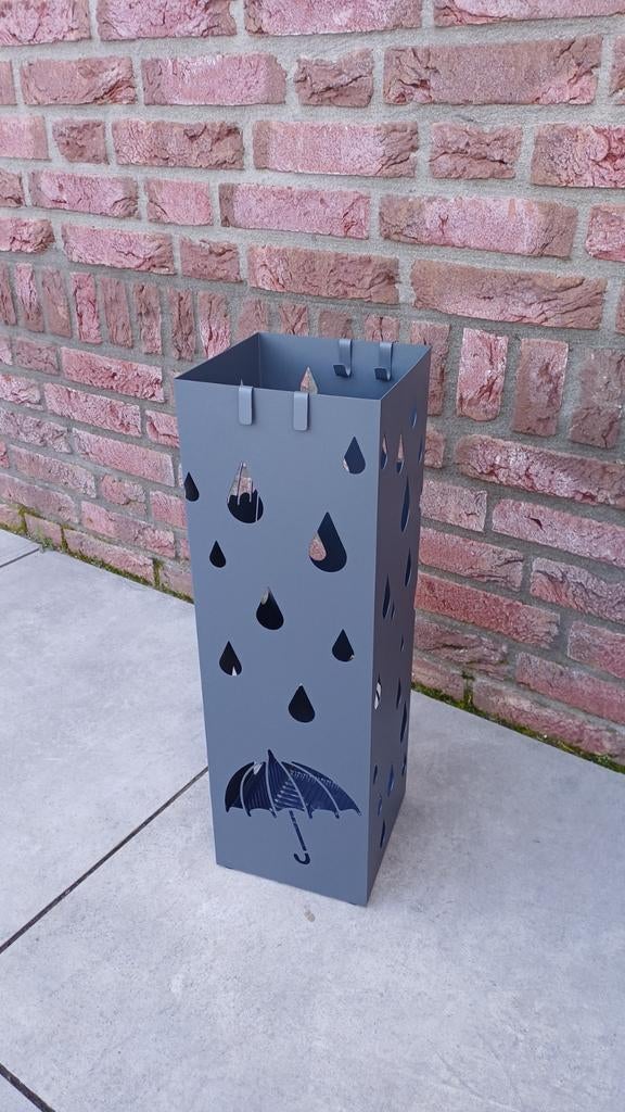 Paraplubak Paraplu Houder Design Antraciet 15,5x15,5x49cm, Ophalen of Verzenden, Nieuw, Metaal