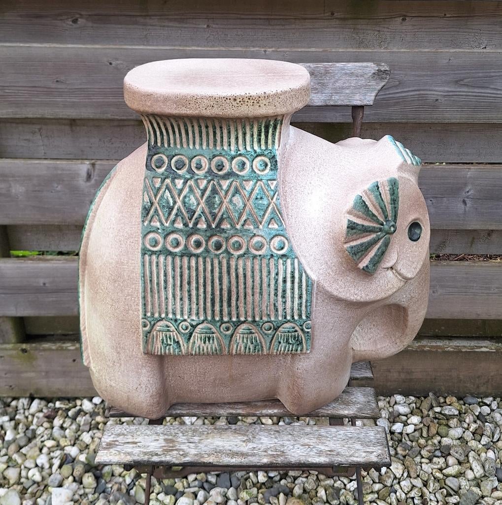 Prachtige vintage keramische Bay West Germany olifant., Ophalen of Verzenden, Huis en Inrichting