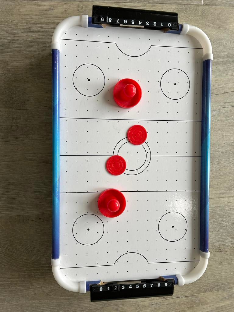 Compacte Airhockey voor op tafel - Hockey Shot, Kinderen en Baby's, Speelgoed | Overig, Ophalen, Zo goed als nieuw, Jongen of Meisje
