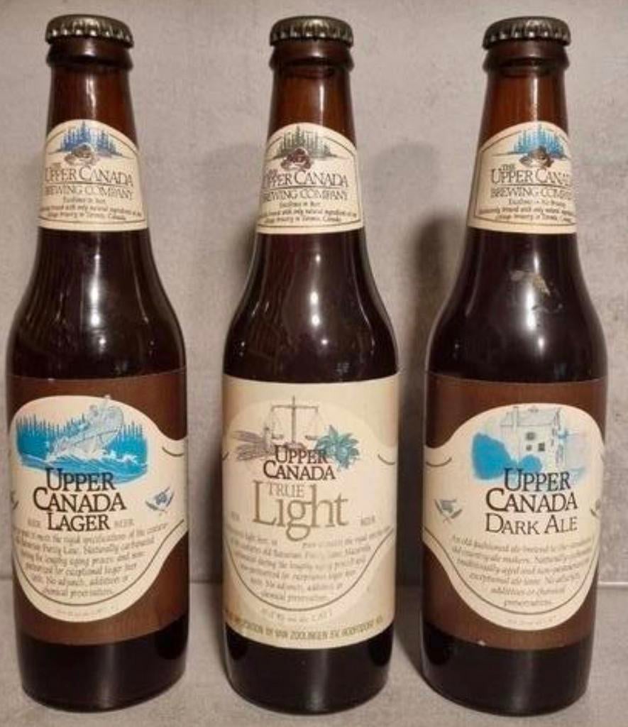 3-delige vintage exportset Upper Canada '88, Verzamelen, Biermerken, Zo goed als nieuw, Flesje(s), Overige merken, Ophalen of Verzenden