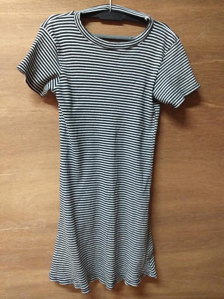 leuk gestreept jurkje maat M, Maat 38/40 (M), Zwart, Ophalen of Verzenden, Zo goed als nieuw