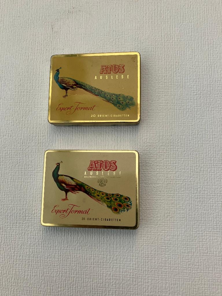 2 x Atos sigarettenblikje, Ophalen of Verzenden, Zo goed als nieuw, Overige