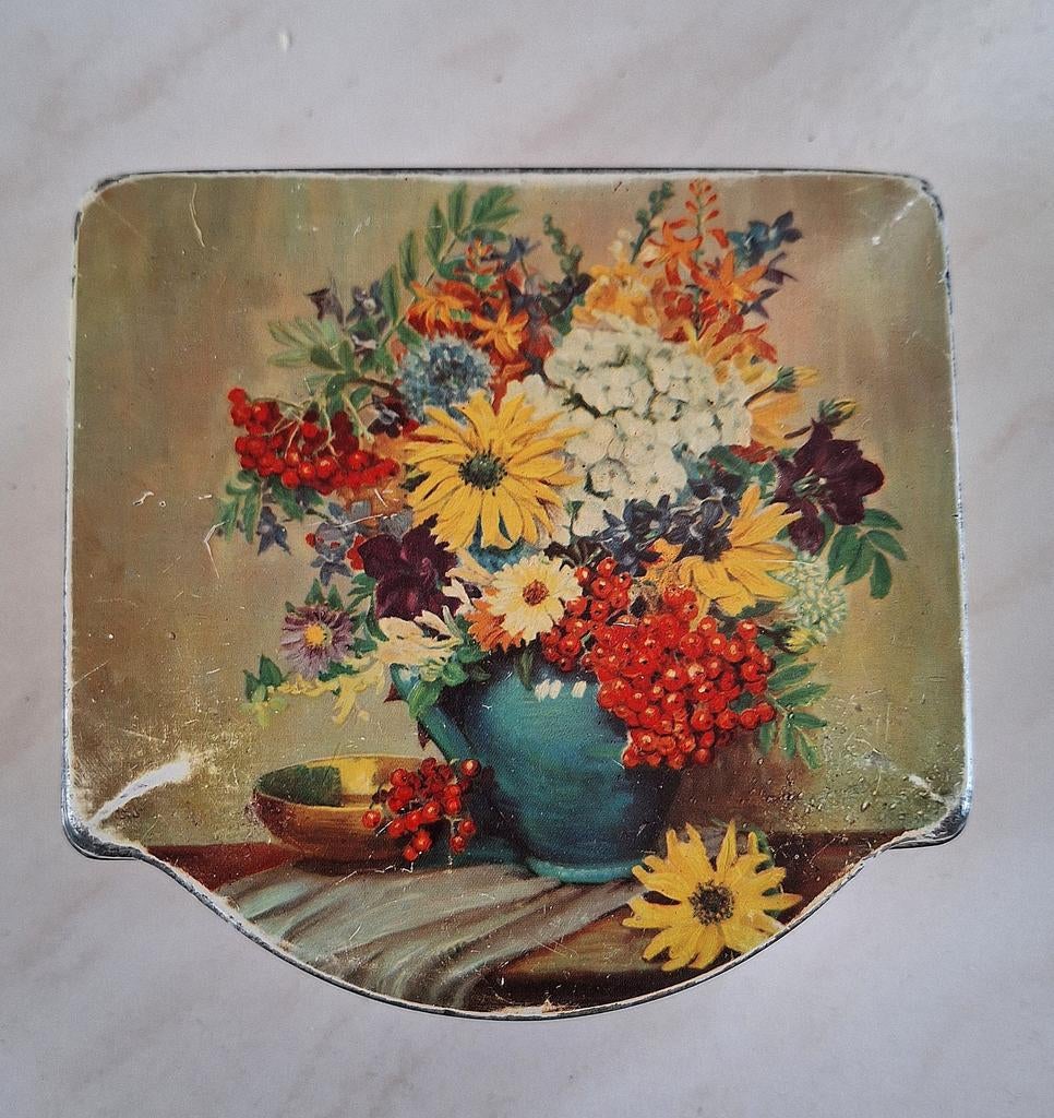 Oud Engels koekblik koektrommel, Antiek en Kunst, Curiosa en Brocante, Ophalen of Verzenden