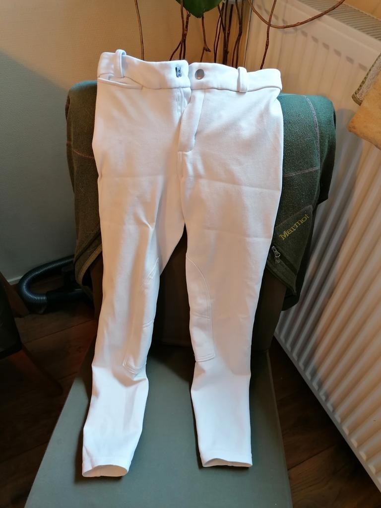 Witte rijbroek decathlon maat 134-140, Dieren en Toebehoren, Ophalen, Gebruikt, Dressuur, Onderkleding