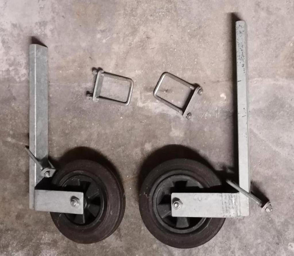 Steunwielen voor weide hekken
Incl bevestigings klemmen