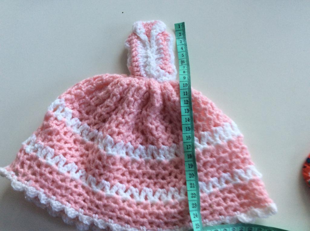 poppenkleding roze jurk rompmaat 13 cm, Ophalen of Verzenden, Zo goed als nieuw, Kleertjes