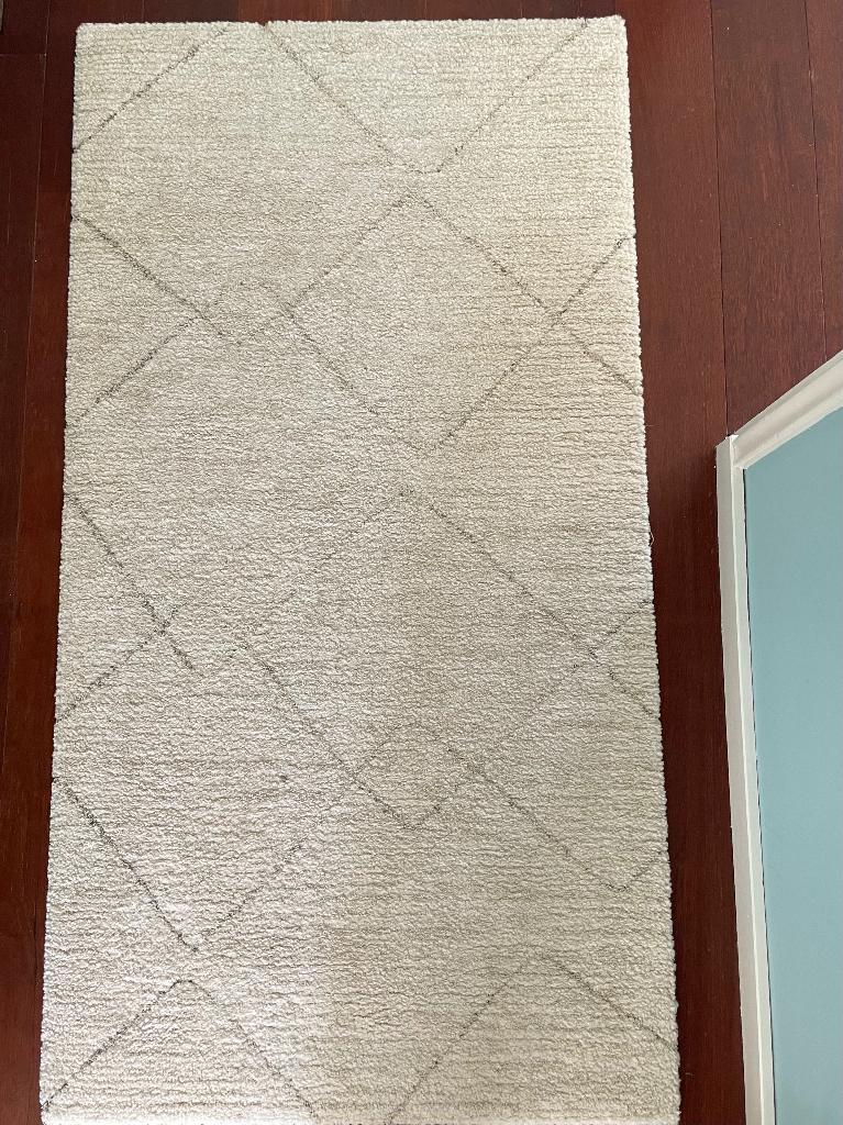 Tversted Ikea vloerkleed, Ophalen, 100 tot 150 cm, Beige, 50 tot 100 cm