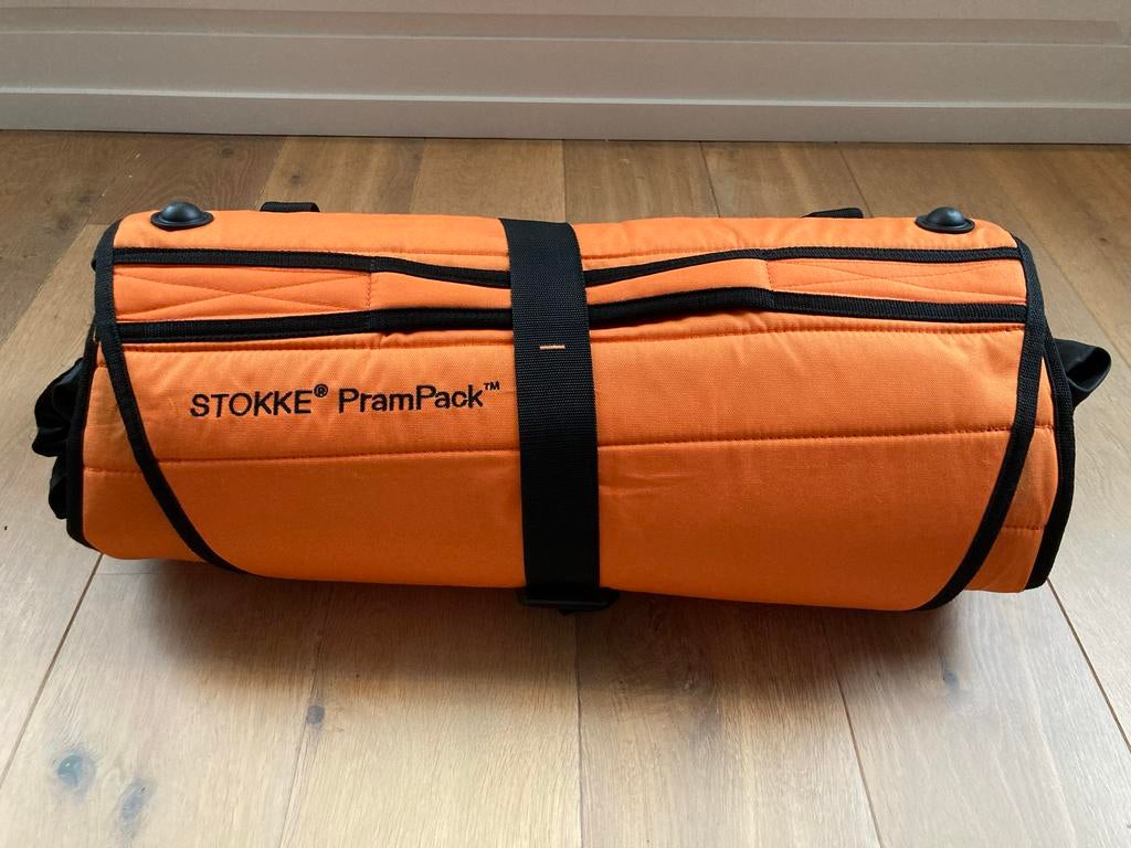 Stokke PramPack reistas voor kinderwagen - Oranje, Kinderen en Baby's, Kinderwagens en Combinaties, Ophalen, Gebruikt, Kinderwagen