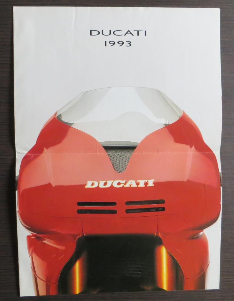 Grote folder Ducati programma 1993 - 4 blz (Nederlands), Verzenden, Ducati
