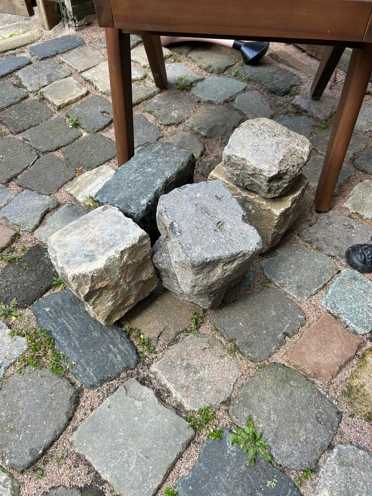 6 Kasseien in verschillende formaten, Ophalen, Gebruikt, Klinkers, Natuursteen