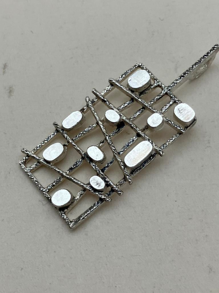 Modernistische hanger, mogelijk Fins, Ophalen of Verzenden, Zo goed als nieuw, Zilver, Overige materialen