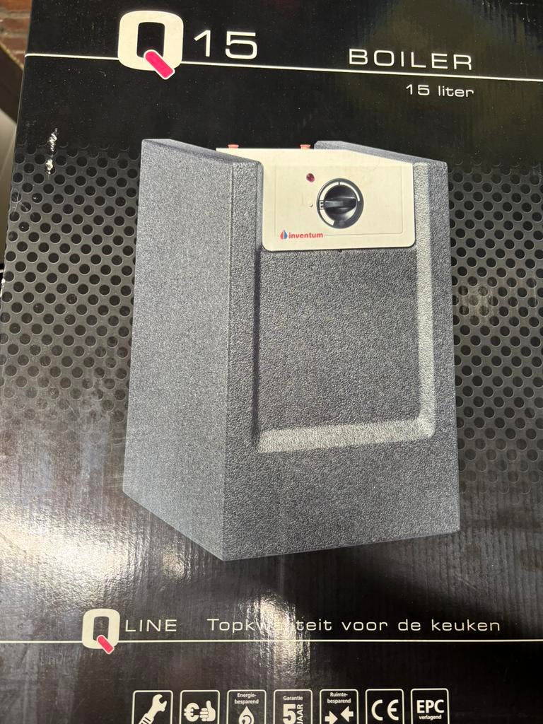 Q15 close in + installatieset nieuw in doos, Ophalen, Nieuw, Boiler, Minder dan 3 jaar oud