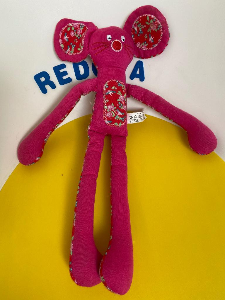 5697 hema muis roze met bloemen, Ophalen of Verzenden, Zo goed als nieuw, Overige typen