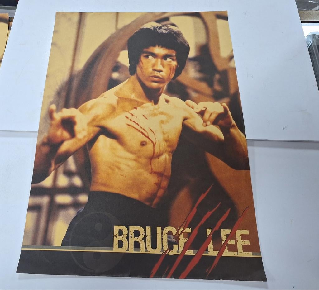 Prachtige poster bruce lee alles 2 euro uitzoeken, Ophalen of Verzenden, Zo goed als nieuw