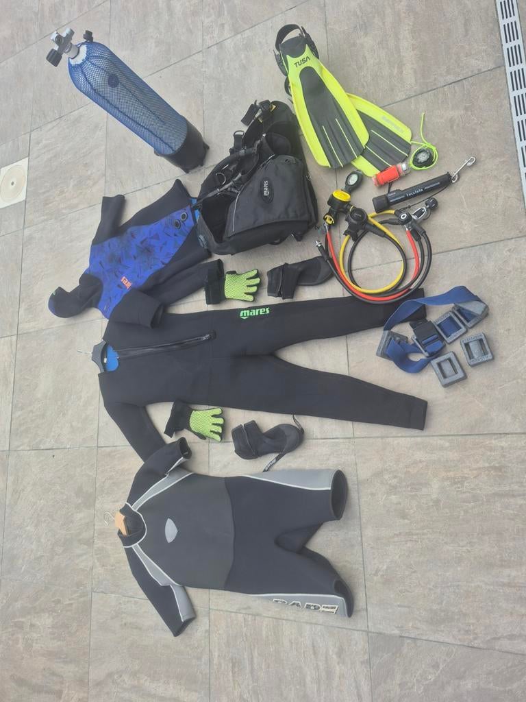 Volledige duikuitrusting maat L, Watersport en Boten, Duiken, Ophalen of Verzenden, Gebruikt, Duikpak