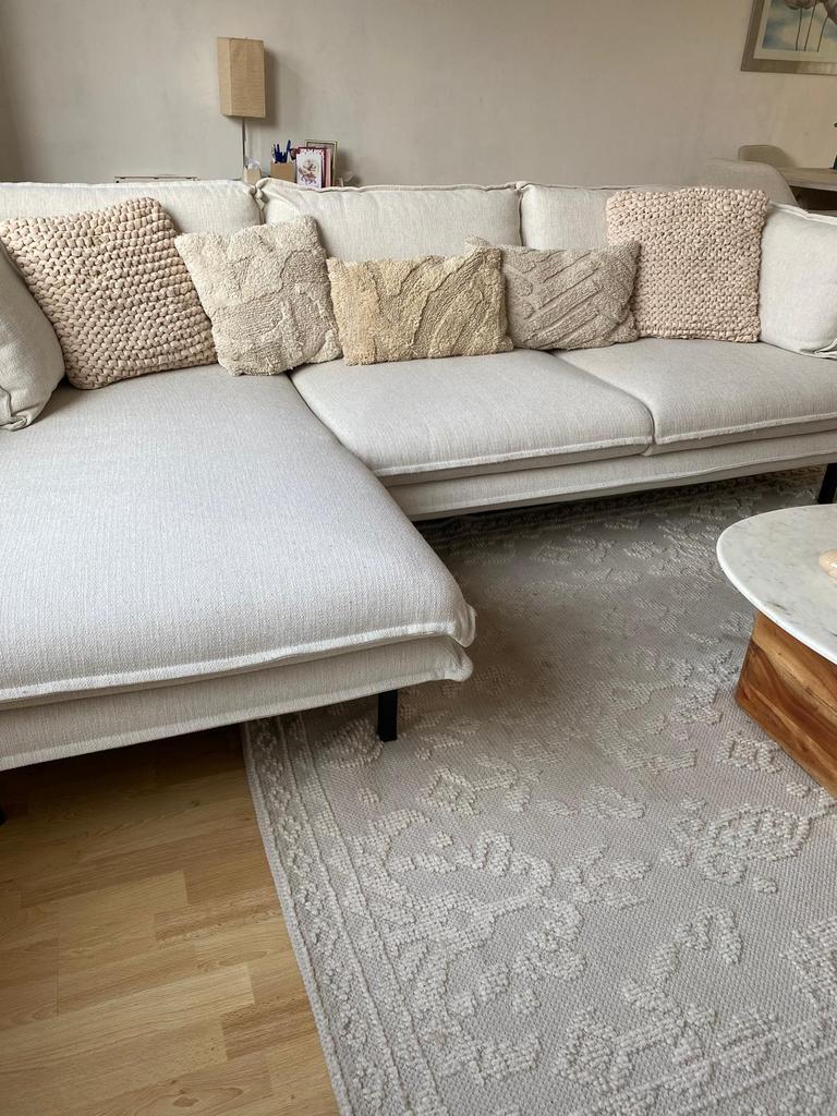 Leuke moderne hoekbank!, Huis en Inrichting, Ophalen, 250 tot 300 cm, Hoekbank, 75 tot 100 cm