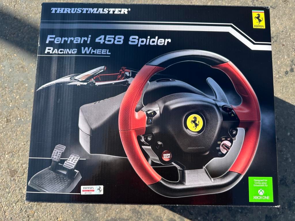 Pedalen voor Thrustmaster Ferrari 458 Spider Racing Wheel, Ophalen, Zo goed als nieuw, Stuurtje of Sportattribuut, Xbox One