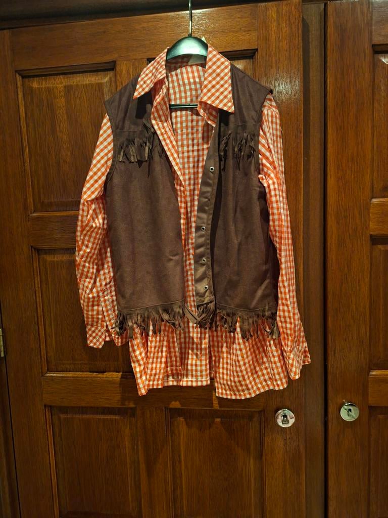 Carnaval blouse met gilet - Maat XXL, Ophalen of Verzenden, Zo goed als nieuw, 170 of groter, Jongen of Meisje