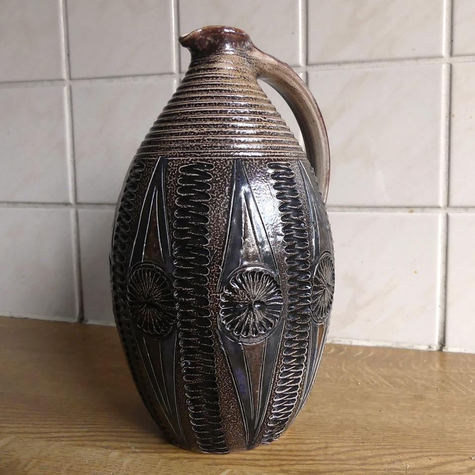 Steengoed vaas kan kerfsnee schenkkan 506, Huis en Inrichting, Gebruikt, Overige kleuren, Aardewerk of Porselein, Ophalen of Verzenden