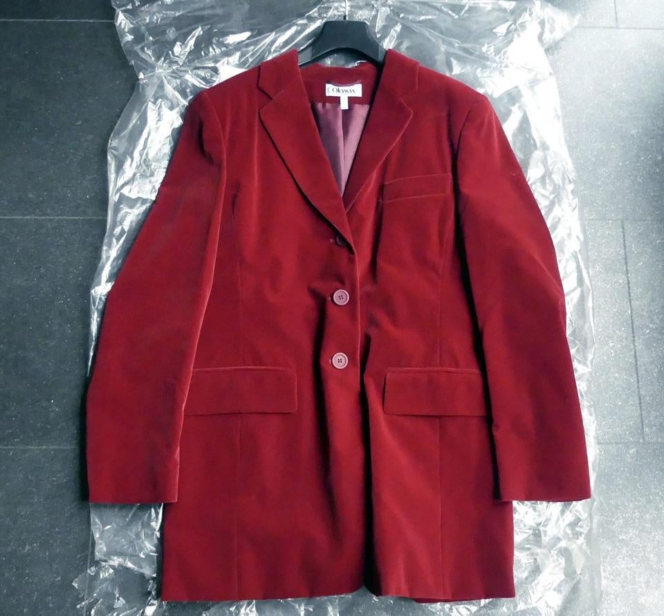 Oktavia blazer rood fluweel colbert maat 40, Maat 38/40 (M), Ophalen of Verzenden, Zo goed als nieuw, Jasje