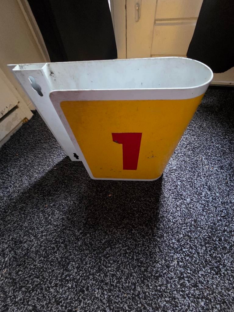 Uithang bord Shell Pomp Nummer 1, Verzamelen, Ophalen of Verzenden, Gebruikt