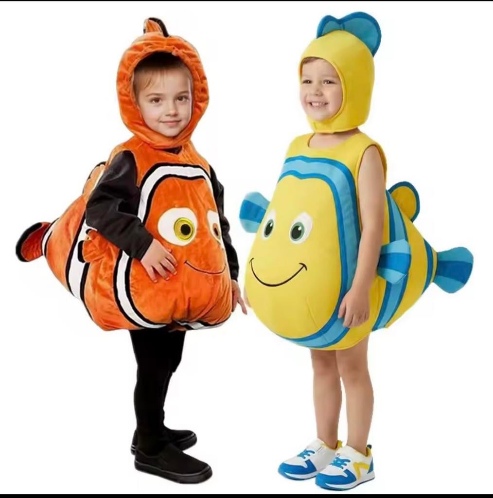 Carnaval clownvis nemo vis kind verkleedkleding, Ophalen of Verzenden, Zo goed als nieuw, Carnaval