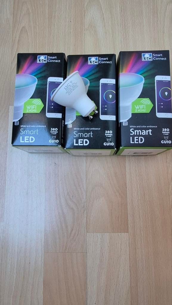 3 Slimme LSC GU10 LED Lampen in Verpakking, Led-lamp, Minder dan 30 watt, Nieuw, Bipin of Steekvoet