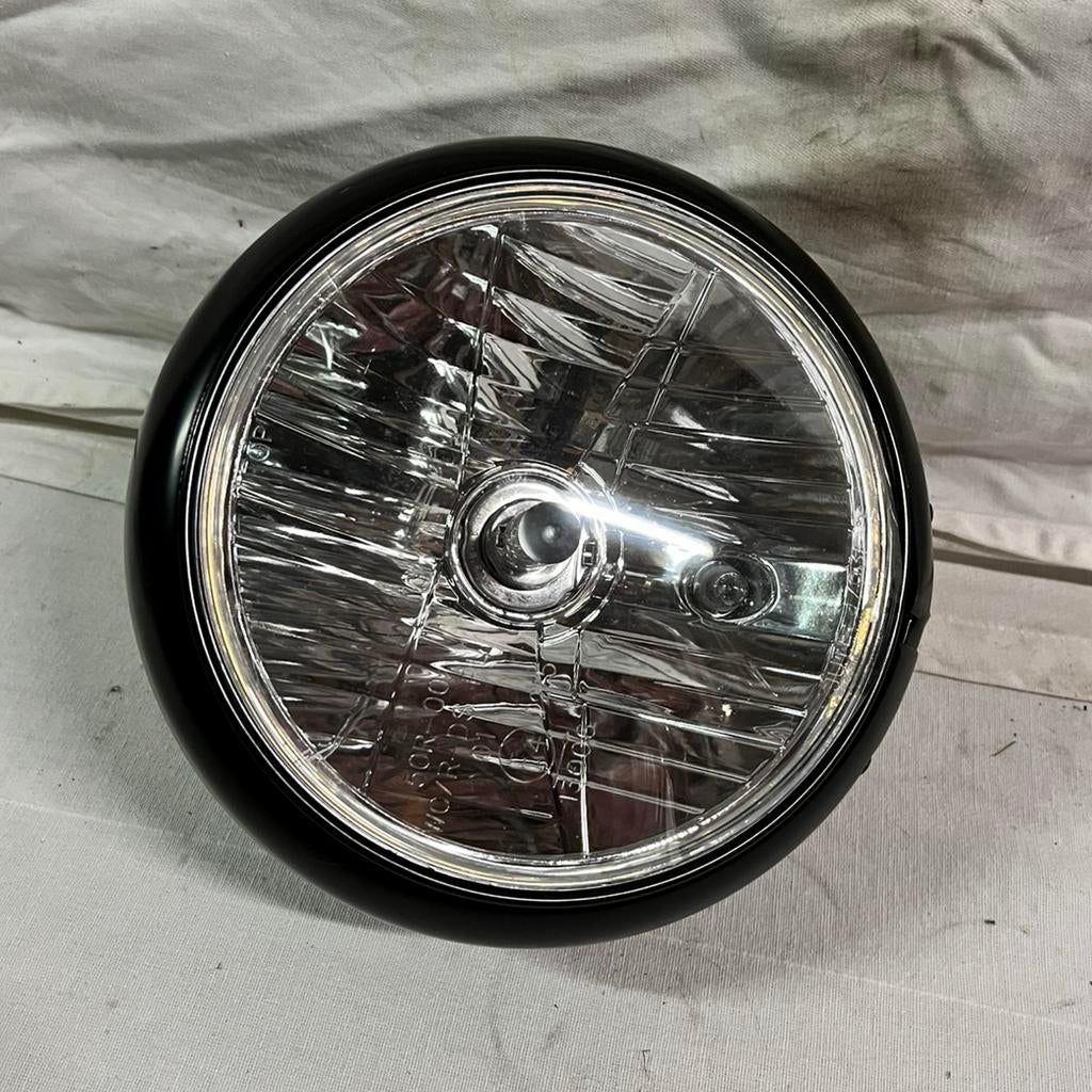 Shinko 7” oldskool chopper koplamp mat zwart NIEUW, Ophalen of Verzenden, Nieuw