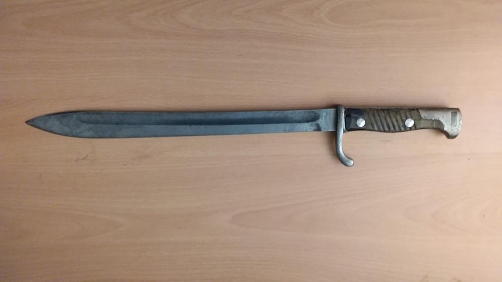 WW1 Duitse Butcher Bajonet., Verzamelen, Ophalen of Verzenden, Landmacht, Duitsland, Mes of Dolk