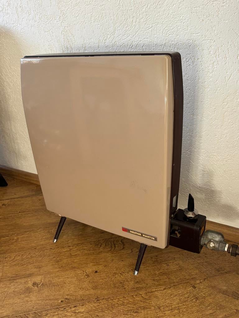 Vintage Nestor Martin gaskachel jaren ’50 gietijzer retro, Ophalen, Gas, Zo goed als nieuw, Vrijstaand